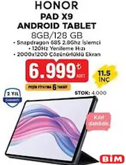 HONOR PAD X9 ANDROİD TABLET 8 GB/128 GB